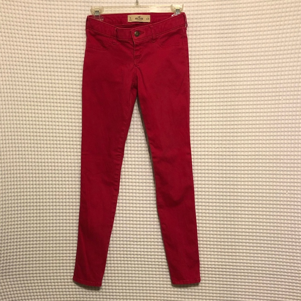 4/$20 CLOSET CLOSING HOLLISTER PINK SKINNY JEANS